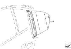 Солнецезащитная штора окна двери Зд для BMW E60N 530i N52N (схема запасных частей)