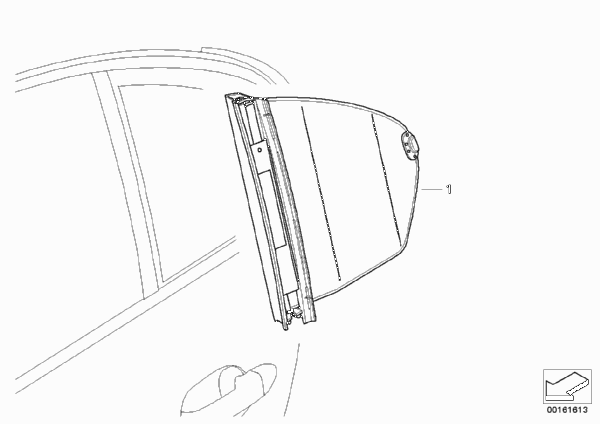 Солнецезащитная штора окна двери Зд для BMW E60N 530i N53 (схема запчастей)