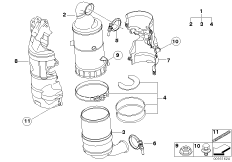 Катализатор/сажевый фильтр для BMW R55 Cooper d W16 (схема запасных частей)