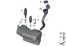 Reservoir,windscr./headlight washer sys. для BMW RR3 Coupé N73 (схема запасных частей)