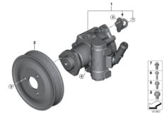 Насос гидроусилителя рулевого управления для BMW E84 X1 20dX N47 (схема запасных частей)