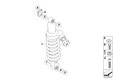 амортизационная стойка Зд для BMW K15 G 650 Xcountry 08 (0141,0151) 0 (схема запасных частей)