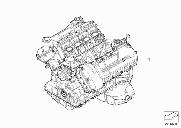 Силовой агрегат для BMW E92 M3 S65 (схема запчастей)
