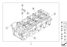 головка блока цилиндров для BMW E92N M3 S65 (схема запасных частей)
