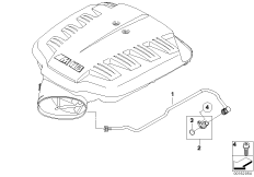 Система вентиляции картера для BMW E92 M3 S65 (схема запасных частей)