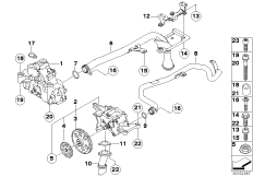 Смазочная система/масляный насос для BMW E93 M3 S65 (схема запасных частей)