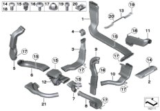 AIR DUCTS UNDER FLOOR для BMW RR3N Coupé N73 (схема запасных частей)