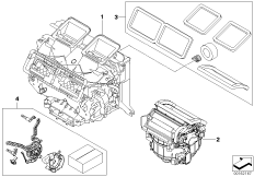Детали корпуса отоп./кондиционера Denso для BMW E93N 320d N47N (схема запасных частей)