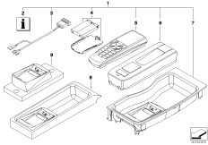 К-кт дооснащения трубкой с Bluetooth для BMW E66 730Ld M57N2 (схема запасных частей)
