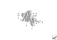 Картер двигателя дополнительные элементы для BMW V8 507 8-Zyl (схема запасных частей)