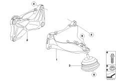 Подвеска двигателя для BMW E92 M3 S65 (схема запасных частей)