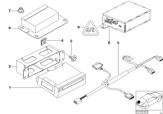 Система навигации/видеомодуль для BMW E53 X5 4.4i M62 (схема запасных частей)