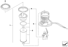 Топливный фильтр/датчик уровня наполн.П для MINI R57N Cooper N16 (схема запасных частей)