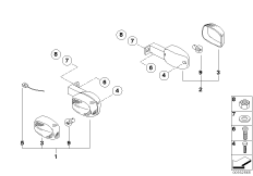 Фонарь указателя поворота для BMW R13 F 650 GS Dakar 00 (0173,0183) 0 (схема запасных частей)
