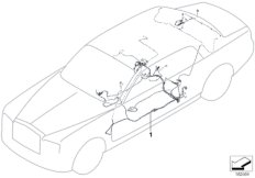 Вспомогательный жгут проводов для BMW RR2 Drophead N73 (схема запасных частей)