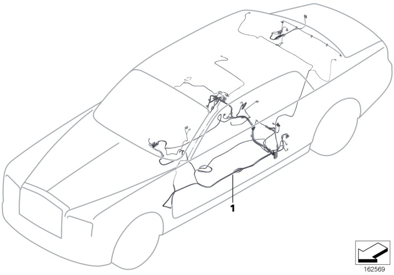 Дополнительный жгут проводов для BMW RR1 Phantom N73 (схема запчастей)