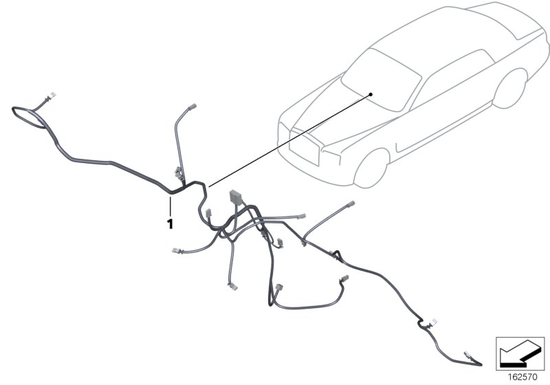 Жгут проводов панели приборов для BMW RR2 Drophead N73 (схема запчастей)