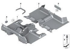 облицовка днища для ROLLS-ROYCE RR1N Phantom EWB N73 (схема запасных частей)