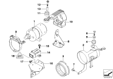 Подкачив. насос/ датчики/ доп.элем. DSC для BMW E38 L7 M73N (схема запасных частей)
