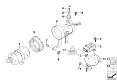 Подкачив. насос/ датчики/ доп.элем. DSC для BMW E39 525d M57 (схема запасных частей)