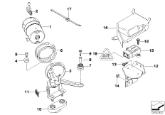 Подкачив. насос/ датчики/ доп.элем. DSC для BMW E46 330xd M57 (схема запасных частей)