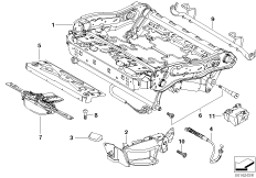 Каркас подушки переднего сиденья для BMW E60 M5 S85 (схема запасных частей)