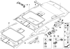 Потолок для BMW E87N 118i N46N (схема запасных частей)