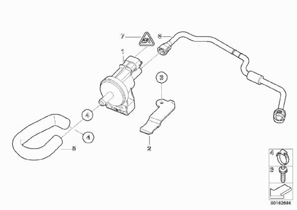 Клапан вентиляции топливного бака для BMW E90 M3 S65 (схема запчастей)