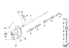 Корпус дрос.заслонки/привод педали аксел для BMW E90 M3 S65 (схема запасных частей)