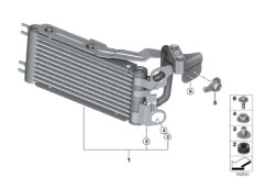 Масляный радиатор, выведенный для BMW E90 M3 S65 (схема запасных частей)