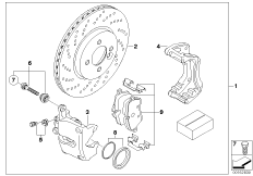 Спорт.торм.механизмы John Cooper Works для BMW R55 Cooper d W16 (схема запасных частей)