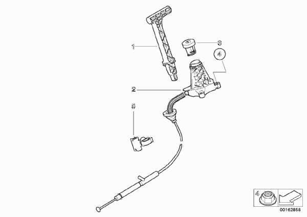 Механизм аварийной разблокировки для BMW E70 X5 4.8i N62N (схема запчастей)