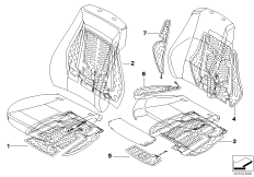 обогрев сиденья для BMW E90N 316d N47N (схема запасных частей)