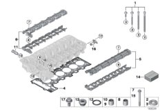 Головка блока цилиндров-доп.элементы для BMW E93N 330i N53 (схема запасных частей)