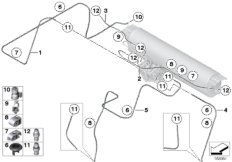 Регулировка уровня/трубы/детали для BMW RR2 Drophead N73 (схема запасных частей)