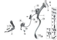 Ремень безопасности Пд для BMW RR2 Drophead N73 (схема запасных частей)