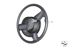 Рулевое колесо, крашеная кожа для ROLLS-ROYCE RR1 Phantom EWB N73 (схема запасных частей)