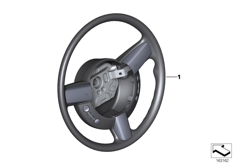 Рулевое колесо, крашеная кожа для ROLLS-ROYCE RR3 Coupé N73 (схема запчастей)
