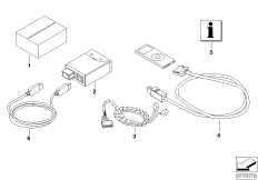 К-т дооснащения разъемом USB/iPOD для BMW R56 One D W16 (схема запасных частей)