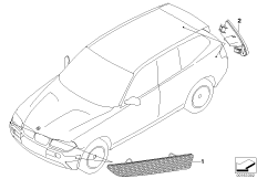 Отражатель для BMW E83N X3 3.0d M57N2 (схема запасных частей)