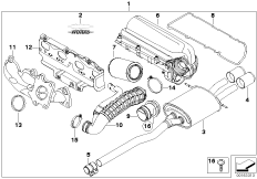 Тюнинговый комплект John Cooper Works для MINI R56 Cooper S N14 (схема запасных частей)