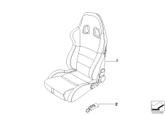 Спортивное сиденье John Cooper Works для MINI R52 One W10 (схема запасных частей)