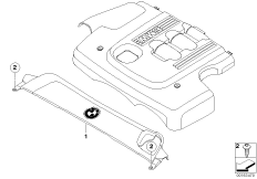 Крышка радиатора для BMW E61N 520i N43 (схема запасных частей)