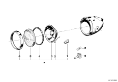 Оптический элемент фары для MOTO 2476 R50/5 0 (схема запасных частей)