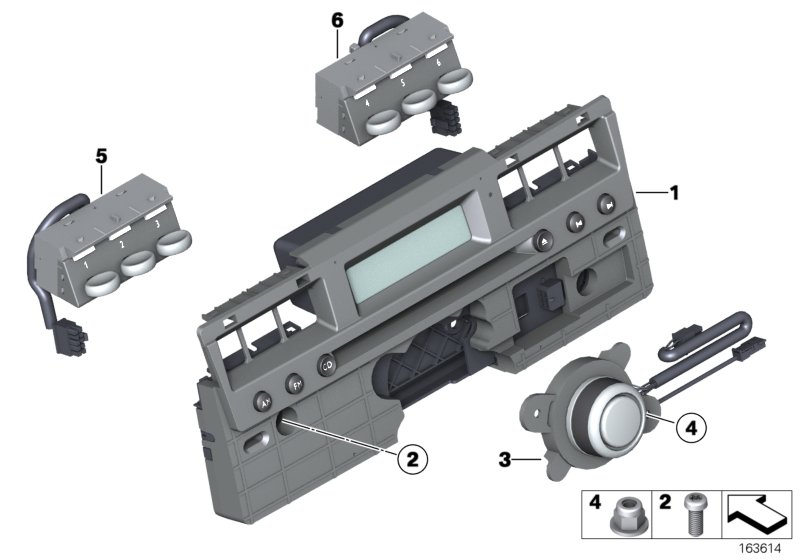Панель управления аудиосистемой для BMW RR3 Coupé N73 (схема запчастей)