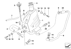 Бачок смазочной системы для BMW K15 G 650 Xcountry 08 (0141,0151) 0 (схема запасных частей)