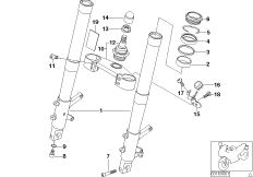 Напр.труба/перемычка вилки Нж для BMW R21 R 1150 GS 00 (0415,0495) 0 (схема запасных частей)