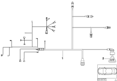 Жгут проводов двигатель/модуль КПП для BMW E46 325Ci M54 (схема запасных частей)