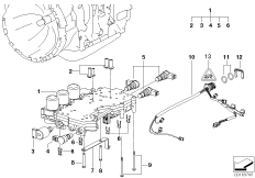 A4S200R Блок управления с доп.элементами для BMW E46 318i M43 (схема запасных частей)