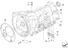 GA6HP19 картер+доп.элементы-полн.привод для BMW E92 335xi N54 (схема запасных частей)